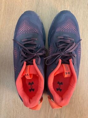 Under Armour Gray with Coral Women's Charged Bandit Trail Running Shoes